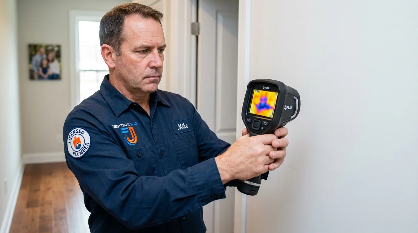 Thermal imaging leak detection by Johns Plumbing LLC in South Charleston